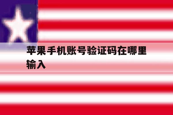苹果手机账号验证码在哪里输入的简单介绍 苹果手机账号验证码在哪里输入的简单介绍