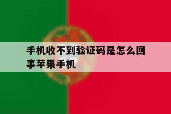 手机收不到验证码是怎么回事苹果手机 手机收不到验证码是怎么回事苹果手机