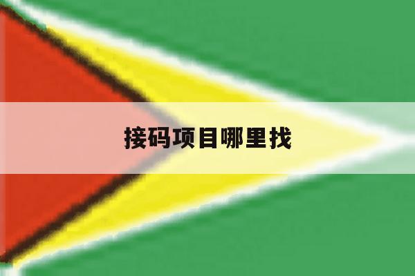 接码项目哪里找 接码项目哪里找