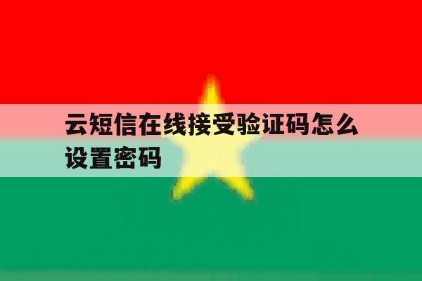 云短信在线接受验证码怎么设置密码 云短信在线接受验证码怎么设置密码