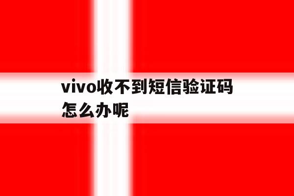 vivo收不到短信验证码怎么办呢 vivo收不到短信验证码怎么办呢