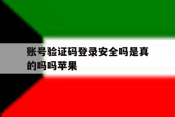 账号验证码登录安全吗是真的吗吗苹果