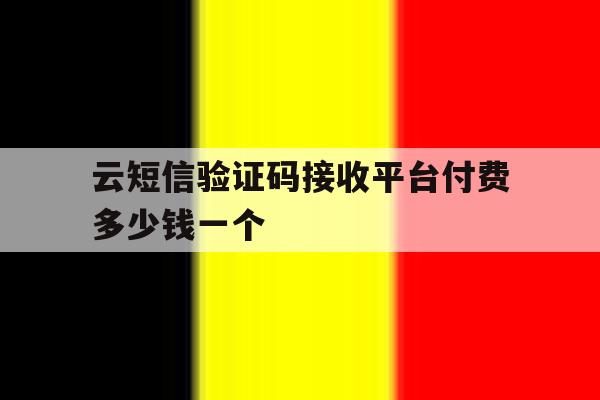 关于云短信验证码接收平台付费多少钱一个的信息 关于云短信验证码接收平台付费多少钱一个的信息