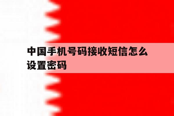 中国手机号码接收短信怎么设置密码 中国手机号码接收短信怎么设置密码