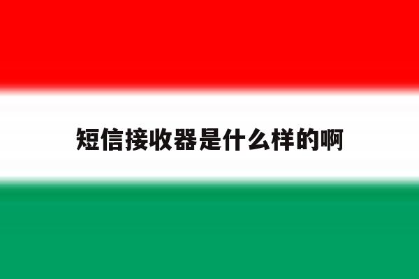 短信接收器是什么样的啊 短信接收器是什么样的啊