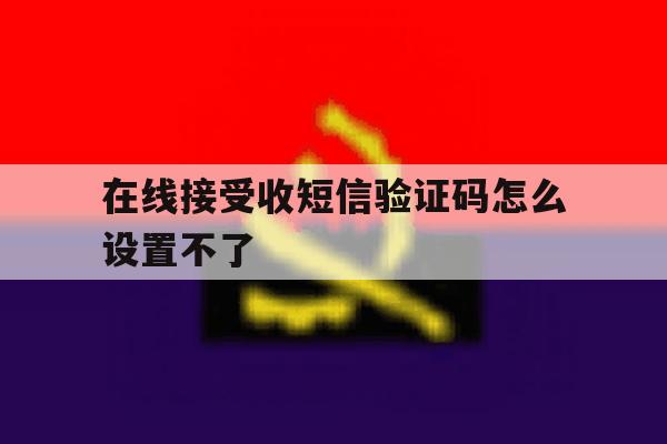 在线接受收短信验证码怎么设置不了 在线接受收短信验证码怎么设置不了
