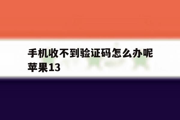 手机收不到验证码怎么办呢苹果13 手机收不到验证码怎么办呢苹果13