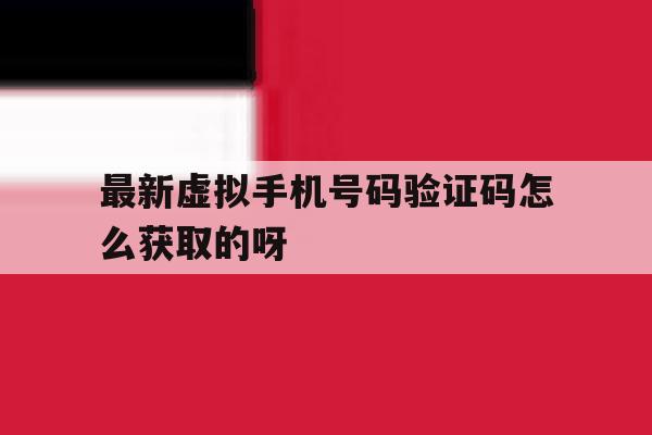 最新虚拟手机号码验证码怎么获取的呀的简单介绍 最新虚拟手机号码验证码怎么获取的呀的简单介绍