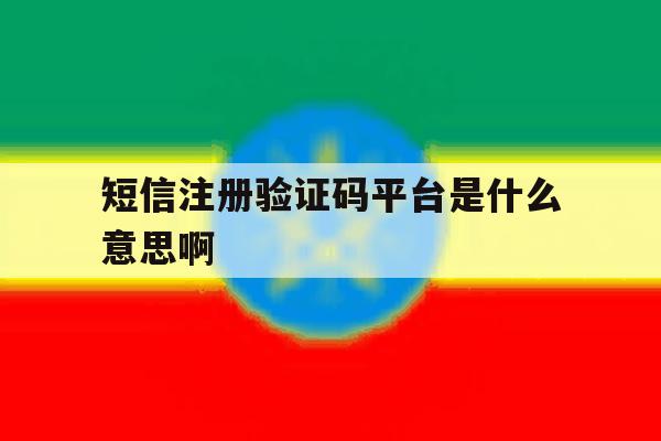 短信注册验证码平台是什么意思啊 短信注册验证码平台是什么意思啊