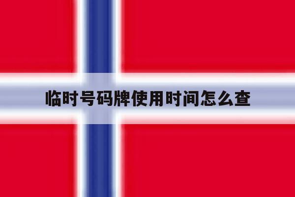 临时号码牌使用时间怎么查 临时号码牌使用时间怎么查