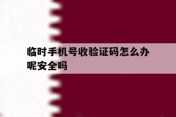临时手机号收验证码怎么办呢安全吗 临时手机号收验证码怎么办呢安全吗