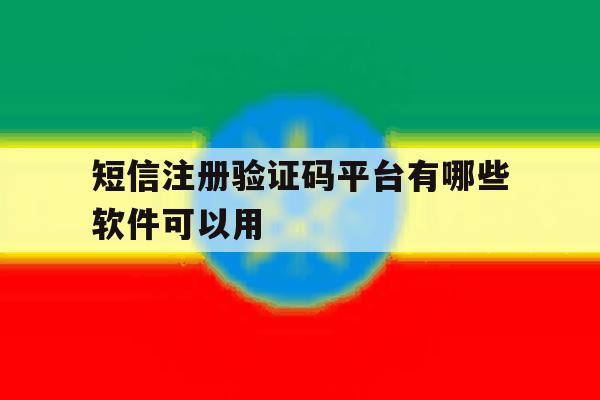 短信注册验证码平台有哪些软件可以用