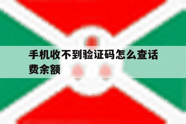 手机收不到验证码怎么查话费余额 手机收不到验证码怎么查话费余额