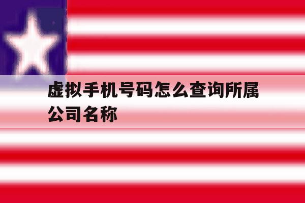 虚拟手机号码怎么查询所属公司名称 虚拟手机号码怎么查询所属公司名称