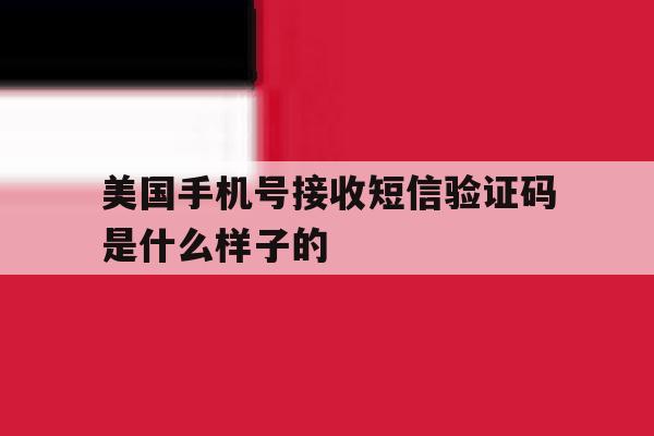 美国手机号接收短信验证码是什么样子的 美国手机号接收短信验证码是什么样子的