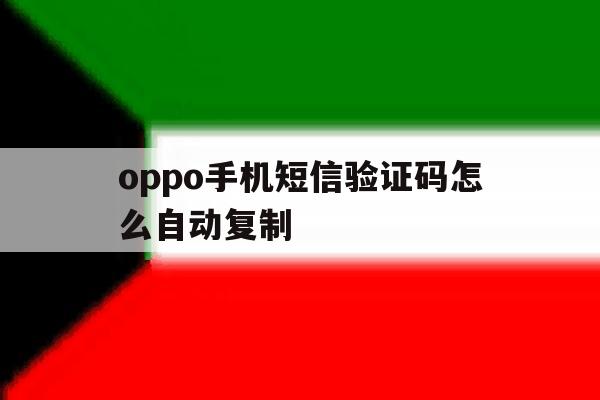 oppo手机短信验证码怎么自动复制 oppo手机短信验证码怎么自动复制