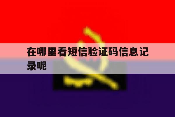 在哪里看短信验证码信息记录呢 在哪里看短信验证码信息记录呢