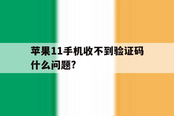 苹果11手机收不到验证码什么问题? 苹果11手机收不到验证码什么问题?