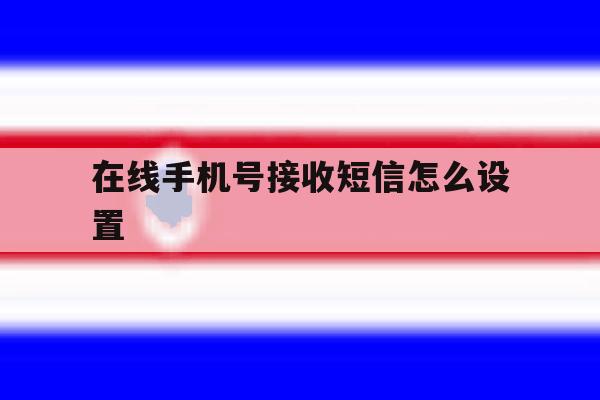 在线手机号接收短信怎么设置 在线手机号接收短信怎么设置