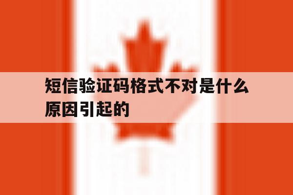 短信验证码格式不对是什么原因引起的 短信验证码格式不对是什么原因引起的
