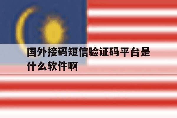 国外接码短信验证码平台是什么软件啊 国外接码短信验证码平台是什么软件啊