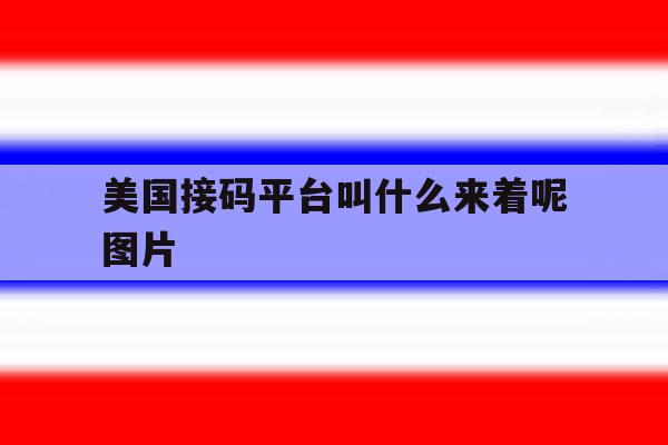 美国接码平台叫什么来着呢图片 美国接码平台叫什么来着呢图片