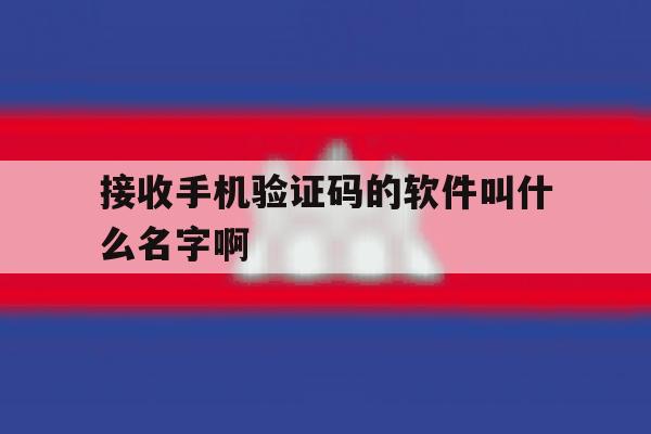 接收手机验证码的软件叫什么名字啊 接收手机验证码的软件叫什么名字啊