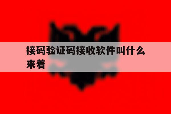 接码验证码接收软件叫什么来着 接码验证码接收软件叫什么来着