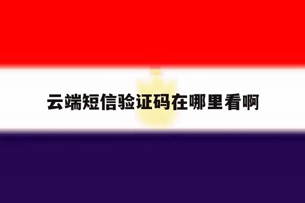 云端短信验证码在哪里看啊 云端短信验证码在哪里看啊