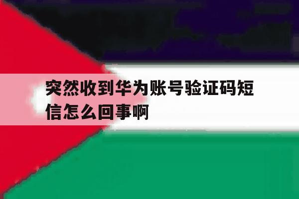 关于突然收到华为账号验证码短信怎么回事啊的信息 关于突然收到华为账号验证码短信怎么回事啊的信息
