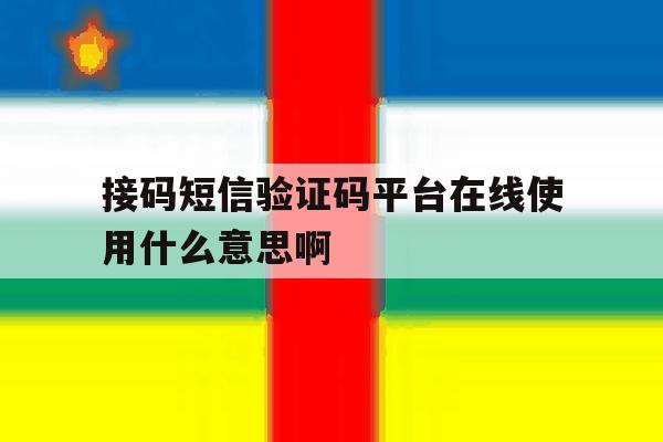 接码短信验证码平台在线使用什么意思啊的简单介绍 接码短信验证码平台在线使用什么意思啊的简单介绍