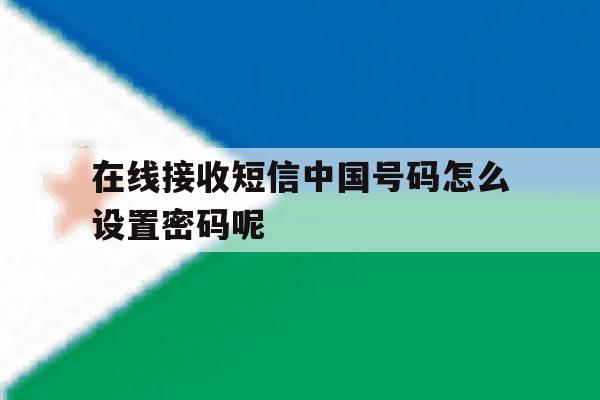 在线接收短信中国号码怎么设置密码呢 在线接收短信中国号码怎么设置密码呢