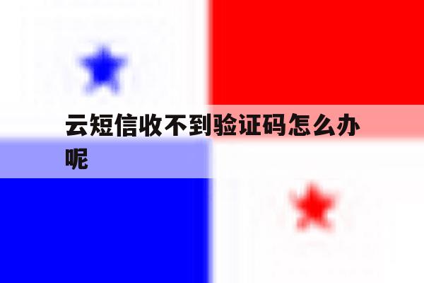 云短信收不到验证码怎么办呢 云短信收不到验证码怎么办呢