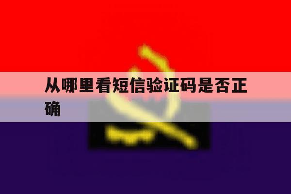 从哪里看短信验证码是否正确 从哪里看短信验证码是否正确