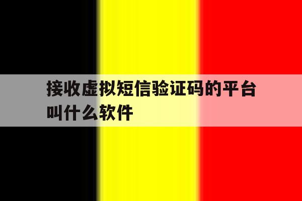 接收虚拟短信验证码的平台叫什么软件 接收虚拟短信验证码的平台叫什么软件