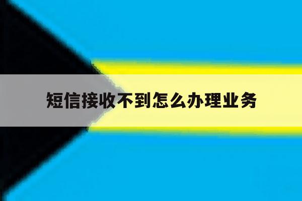 短信接收不到怎么办理业务 短信接收不到怎么办理业务