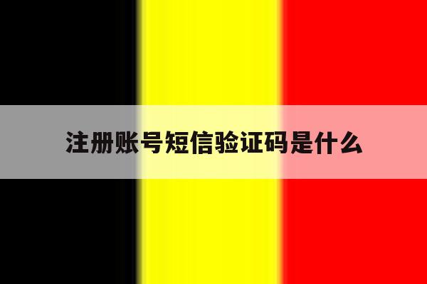 注册账号短信验证码是什么 注册账号短信验证码是什么