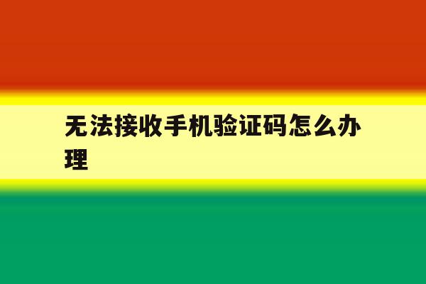 无法接收手机验证码怎么办理 无法接收手机验证码怎么办理