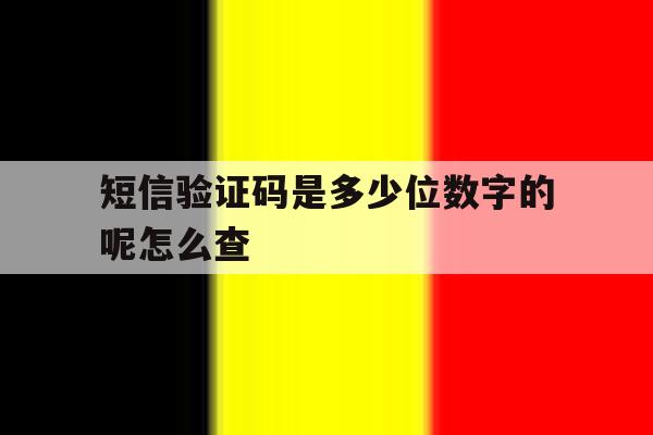 短信验证码是多少位数字的呢怎么查 短信验证码是多少位数字的呢怎么查