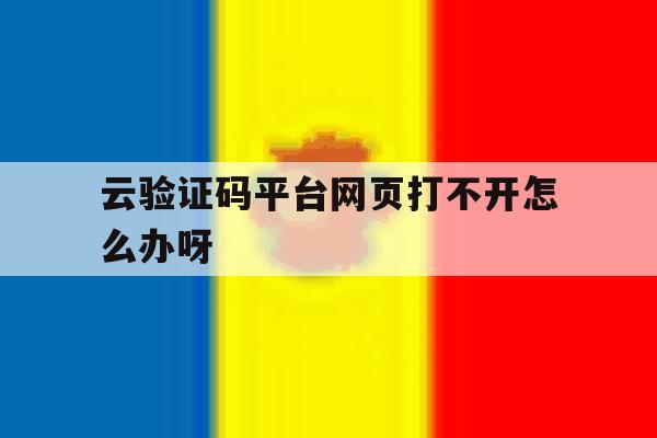 云验证码平台网页打不开怎么办呀 云验证码平台网页打不开怎么办呀