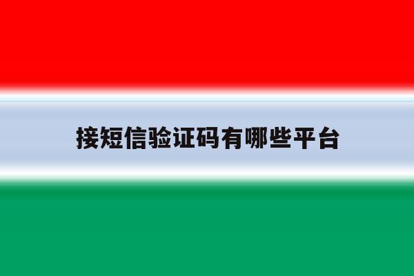 接短信验证码有哪些平台 接短信验证码有哪些平台