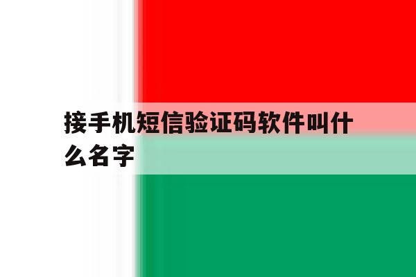 接手机短信验证码软件叫什么名字 接手机短信验证码软件叫什么名字