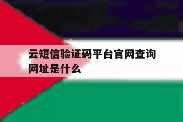 云短信验证码平台官网查询网址是什么的简单介绍 云短信验证码平台官网查询网址是什么的简单介绍
