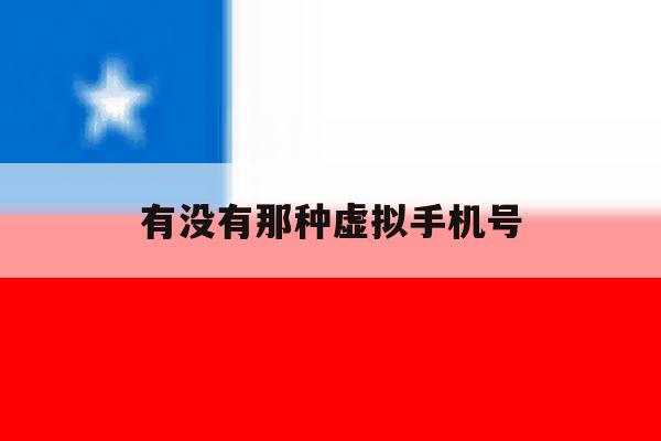 有没有那种虚拟手机号 有没有那种虚拟手机号
