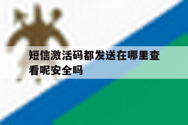短信激活码都发送在哪里查看呢安全吗 短信激活码都发送在哪里查看呢安全吗