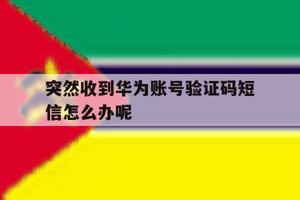 突然收到华为账号验证码短信怎么办呢 突然收到华为账号验证码短信怎么办呢
