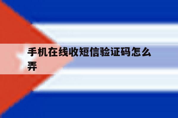 手机在线收短信验证码怎么弄 手机在线收短信验证码怎么弄