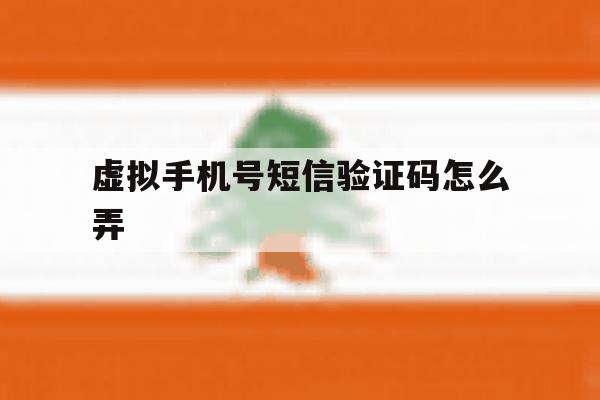 虚拟手机号短信验证码怎么弄 虚拟手机号短信验证码怎么弄