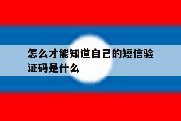 怎么才能知道自己的短信验证码是什么 怎么才能知道自己的短信验证码是什么