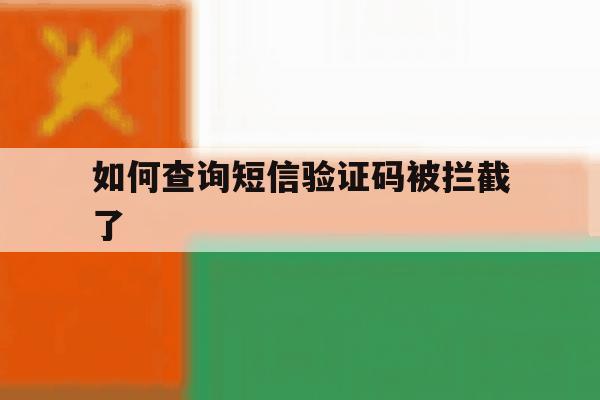 如何查询短信验证码被拦截了 如何查询短信验证码被拦截了